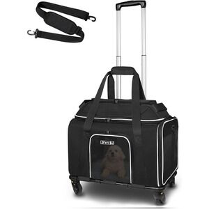 Petskd Rolling Pet Carrier – Expandable, Airline Approved, Soft-Sided